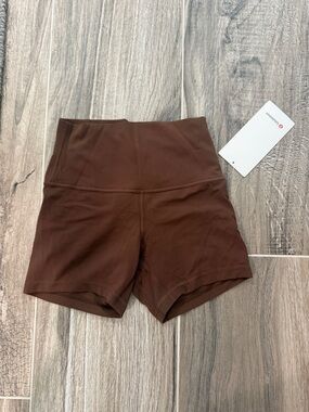 lululemon athletica Brown High-Rise Bike Shorts